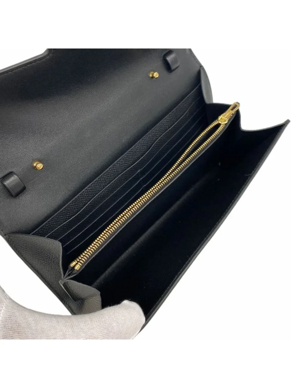 Hermes Wallet on Chain Constance to Go Veau Epsom Black Gold Shoulder Bag